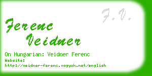 ferenc veidner business card